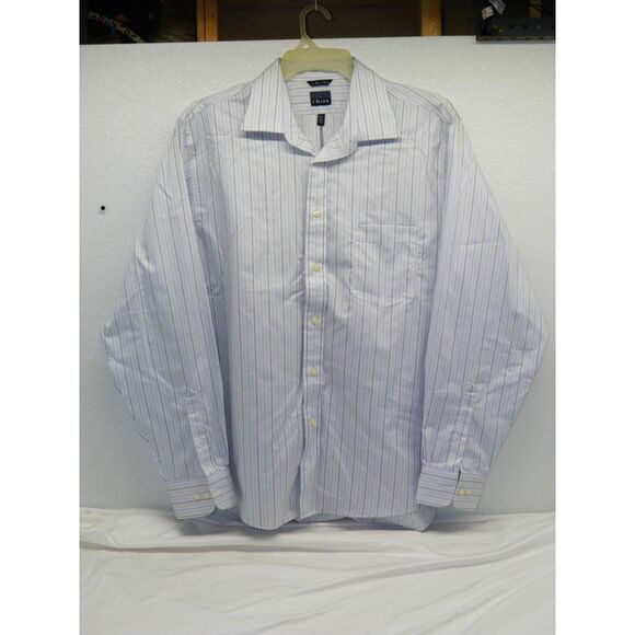 Mens Chaps Non Iron Classic Fit Long Sleeve Striped Button Up Shirt 17 1/2 36/37 - Picture 4 of 6